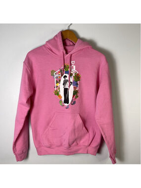 Harry Styles Pink Graphic Hoodie "Love On Tour” Size Small Official Concert
